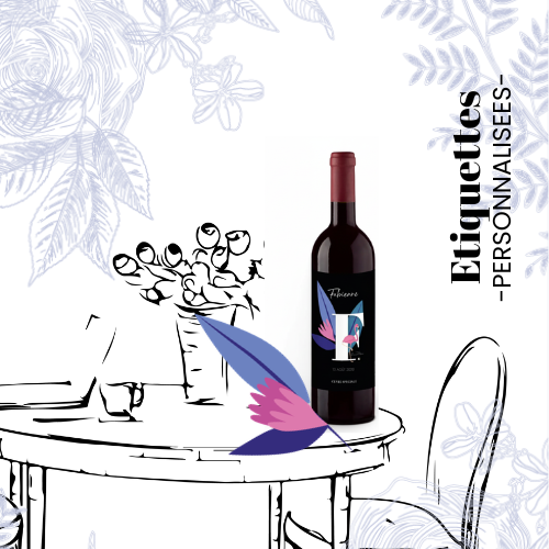 Affiche décorative avec "HOME" stylisé et chaises suspendues, ambiance chaleureuse.